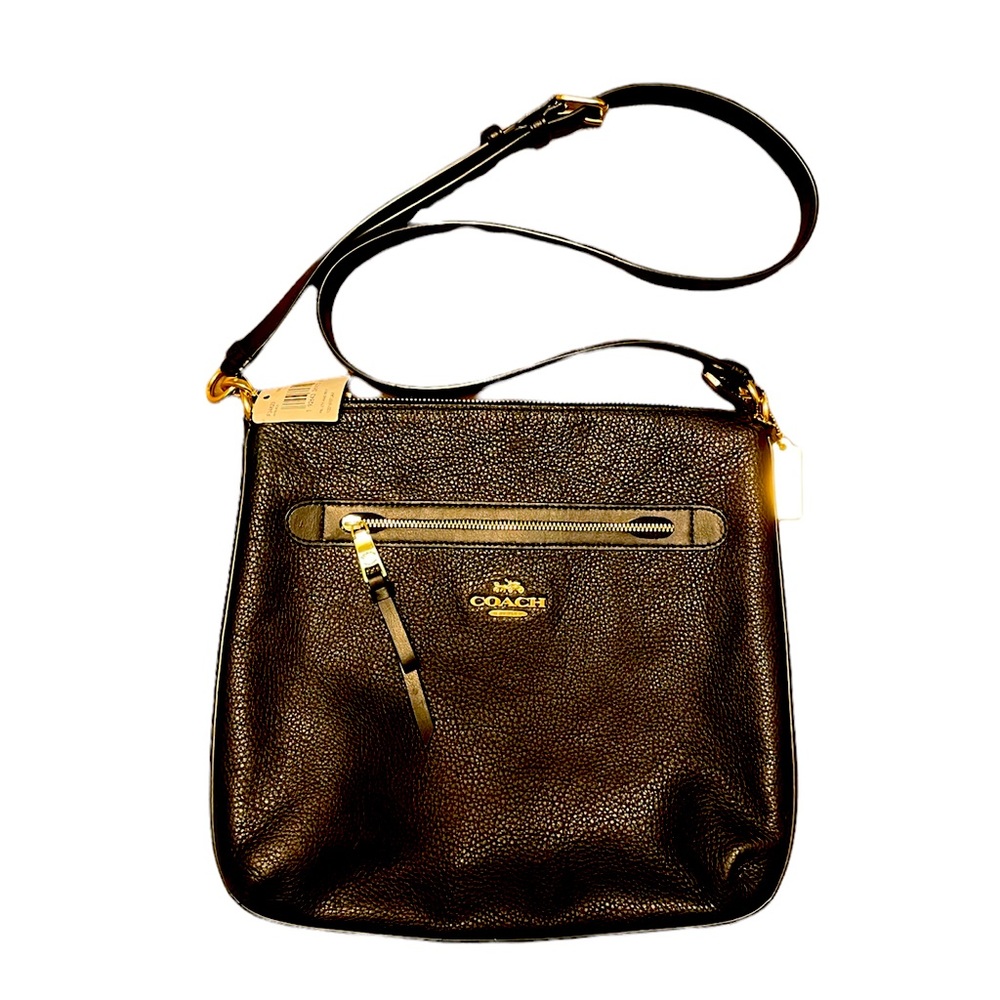 COACH Cross Body Bag/Tote- black leather